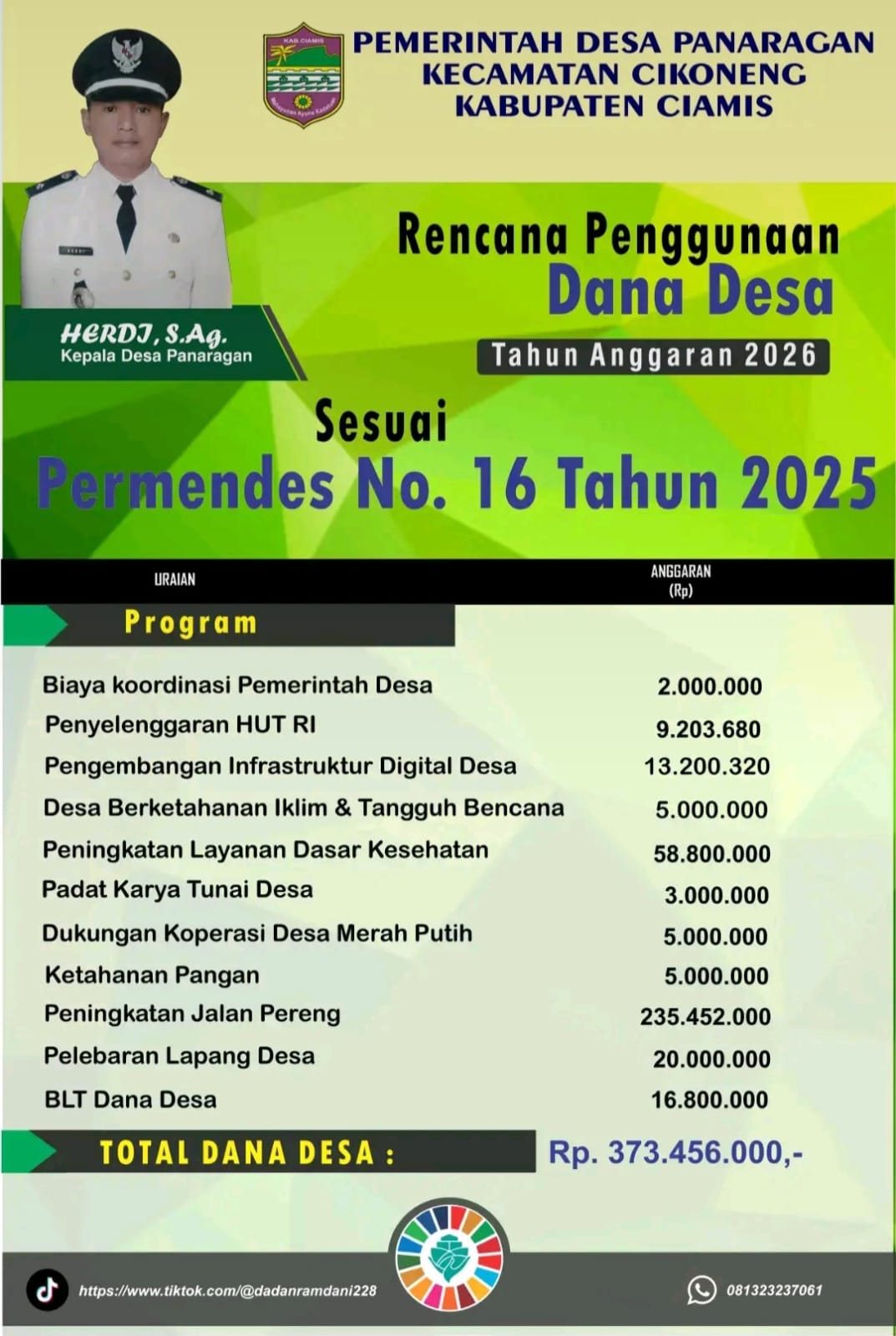 RENCANA PENGGUNAAN DANA DESA T...